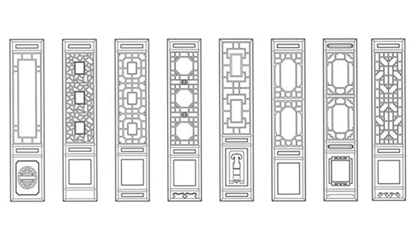 扬州喜迎门中式花格CAD设计图样式大全