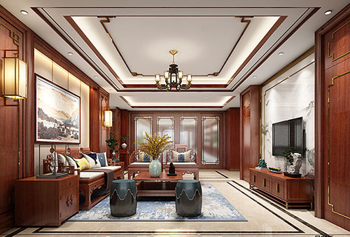 扬州小清新格调的现代简约别墅中式设计装修效果图