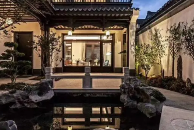 扬州现代中式别墅的庭院设计如此美丽